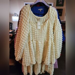 Simply Southern Cream Textured Dress